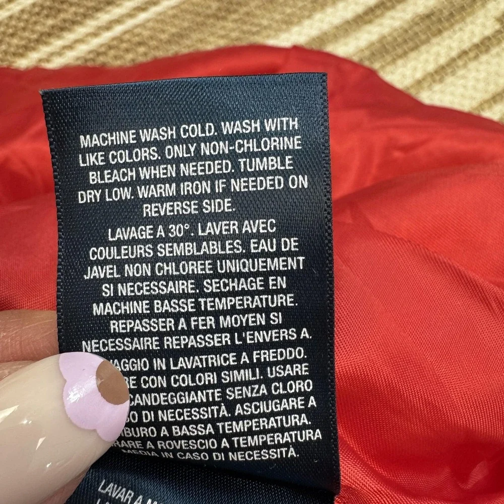 Ralph Lauren Dress Girls‎ 6 Red Corduroy Velvet Waist Puff Sleeve Lined Holiday